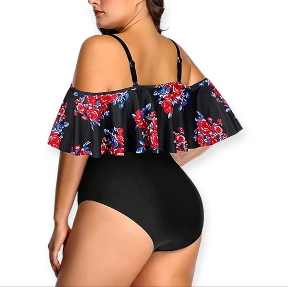 Off The Shoulder Swimsuit - Picture 2 of 4